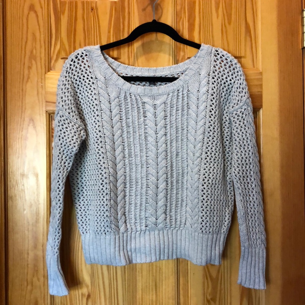 Grey knitted sweater